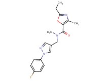 2-ethyl-N-{[1-(4-fluorophenyl)-1H-pyrazol-4-yl]methyl}-N,4-dimethyl-1,3-oxazole-5-carboxamide