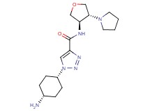 1-(cis-4-aminocyclohexyl)-N-[(3R*,4R*)-4-pyrrolidin-1-yltetrahydrofuran-3-yl]-1H-1,2,3-triazole-4-carboxamide