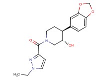 (3S*,4S*)-4-(1,3-benzodioxol-5-yl)-1-[(1-ethyl-1H-pyrazol-3-yl)carbonyl]piperidin-3-ol