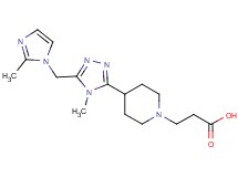 3-(4-{4-methyl-5-[(2-methyl-1H-imidazol-1-yl)methyl]-4H-1,2,4-triazol-3-yl}piperidin-1-yl)propanoic acid