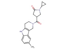 1-cyclopropyl-4-[(8-methyl-1,3,4,5-tetrahydro-2H-pyrido[4,3-b]indol-2-yl)carbonyl]-2-pyrrolidinone