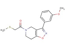 3-(3-methoxyphenyl)-5-[(methylthio)acetyl]-4,5,6,7-tetrahydroisoxazolo[4,5-c]pyridine