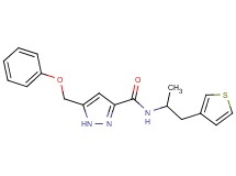N-[1-methyl-2-(3-thienyl)ethyl]-5-(phenoxymethyl)-1H-pyrazole-3-carboxamide