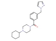 1-cyclohexyl-4-[3-(1H-pyrazol-1-ylmethyl)benzoyl]piperazine