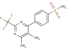4,5-dimethyl-6-[4-(methylsulfonyl)phenyl]-2-(trifluoromethyl)pyrimidine