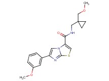 N-{[1-(methoxymethyl)cyclopropyl]methyl}-6-(3-methoxyphenyl)imidazo[2,1-b][1,3]thiazole-3-carboxamide