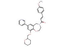 4-[(2E)-3-(4-methoxyphenyl)-2-propenoyl]-7-(3-pyridinyl)-9-(tetrahydro-2H-pyran-2-ylmethoxy)-2,3,4,5-tetrahydro-1,4-benzoxazepine