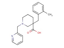 3-(2-methylbenzyl)-1-(pyridin-2-ylmethyl)piperidine-3-carboxylic acid