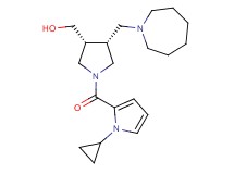 {(3R*,4R*)-4-(1-azepanylmethyl)-1-[(1-cyclopropyl-1H-pyrrol-2-yl)carbonyl]-3-pyrrolidinyl}methanol