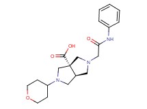 (3aS*,6aS*)-2-(2-anilino-2-oxoethyl)-5-(tetrahydro-2H-pyran-4-yl)hexahydropyrrolo[3,4-c]pyrrole-3a(1H)-carboxylic acid