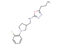 N-{[1-(2-fluorophenyl)pyrrolidin-3-yl]methyl}-5-propyl-1,3,4-oxadiazol-2-amine