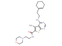 4-{[2-(1-cyclohexen-1-yl)ethyl]amino}-5-methyl-N-[2-(4-morpholinyl)ethyl]thieno[2,3-d]pyrimidine-6-carboxamide