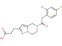 3-{5-[(2-chloro-4-fluorophenyl)acetyl]-4,5,6,7-tetrahydropyrazolo[1,5-a]pyrazin-2-yl}propanoic acid