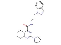 N-[3-(1H-indazol-1-yl)propyl]-2-(1-pyrrolidinyl)-5,6,7,8-tetrahydro-4-quinazolinecarboxamide