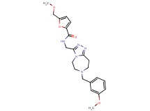 N-{[7-(3-methoxybenzyl)-6,7,8,9-tetrahydro-5H-[1,2,4]triazolo[4,3-d][1,4]diazepin-3-yl]methyl}-5-(methoxymethyl)-2-furamide