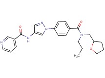 N-[1-(4-{[propyl(tetrahydro-2-furanylmethyl)amino]carbonyl}phenyl)-1H-pyrazol-4-yl]nicotinamide