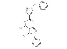 1-benzyl-N-{1-[5-methyl-1-(2-pyridinyl)-1H-pyrazol-4-yl]ethyl}-1H-pyrazole-4-carboxamide