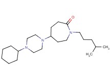 5-(4-cyclohexyl-1-piperazinyl)-1-(4-methylpentyl)-2-azepanone