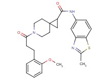 6-[3-(2-methoxyphenyl)propanoyl]-N-(2-methyl-1,3-benzothiazol-5-yl)-6-azaspiro[2.5]octane-1-carboxamide