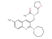 N-{[2-(1-azepanyl)-6-methyl-3-quinolinyl]methyl}-N-(tetrahydro-2-furanylmethyl)acetamide