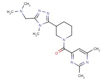 1-(5-{1-[(2,6-dimethylpyrimidin-4-yl)carbonyl]piperidin-3-yl}-4-methyl-4H-1,2,4-triazol-3-yl)-N,N-dimethylmethanamine