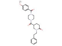5-{[4-(4-methoxybenzoyl)-1-piperazinyl]carbonyl}-1-(2-phenylethyl)-2-piperidinone