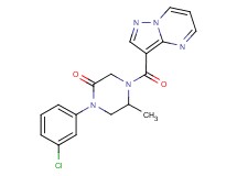 1-(3-chlorophenyl)-5-methyl-4-(pyrazolo[1,5-a]pyrimidin-3-ylcarbonyl)-2-piperazinone