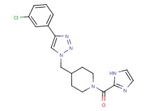 4-{[4-(3-chlorophenyl)-1H-1,2,3-triazol-1-yl]methyl}-1-(1H-imidazol-2-ylcarbonyl)piperidine trifluoroacetate