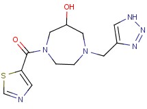 1-(1,3-thiazol-5-ylcarbonyl)-4-(1H-1,2,3-triazol-4-ylmethyl)-1,4-diazepan-6-ol