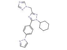 1-cyclohexyl-5-[4-(1H-pyrazol-1-yl)phenyl]-3-(1H-1,2,4-triazol-1-ylmethyl)-1H-1,2,4-triazole