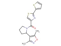 3,5-dimethyl-4-(1-{[2-(2-thienyl)-1,3-thiazol-4-yl]carbonyl}-2-pyrrolidinyl)isoxazole