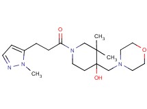 3,3-dimethyl-1-[3-(1-methyl-1H-pyrazol-5-yl)propanoyl]-4-(morpholin-4-ylmethyl)piperidin-4-ol