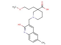 1-[(2-hydroxy-6-methyl-3-quinolinyl)methyl]-3-(3-methoxypropyl)-3-piperidinecarboxylic acid