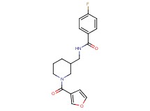 4-fluoro-N-{[1-(3-furoyl)-3-piperidinyl]methyl}benzamide