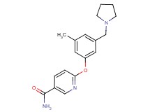 6-[3-methyl-5-(pyrrolidin-1-ylmethyl)phenoxy]nicotinamide
