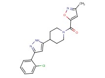 4-[3-(2-chlorophenyl)-1H-pyrazol-5-yl]-1-[(3-methylisoxazol-5-yl)carbonyl]piperidine