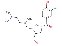 2-chloro-4-{[(3R*,4R*)-3-{[[2-(dimethylamino)ethyl](methyl)amino]methyl}-4-(hydroxymethyl)pyrrolidin-1-yl]carbonyl}phenol