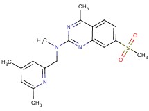 N-[(4,6-dimethylpyridin-2-yl)methyl]-N,4-dimethyl-7-(methylsulfonyl)quinazolin-2-amine
