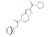 5-[(1S*,2S*,4S*)-bicyclo[2.2.1]hept-5-en-2-ylacetyl]-2-(pyrrolidin-1-ylcarbonyl)-4,5,6,7-tetrahydropyrazolo[1,5-a]pyrazine