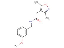 2-(3,5-dimethyl-4-isoxazolyl)-N-(3-methoxybenzyl)acetamide