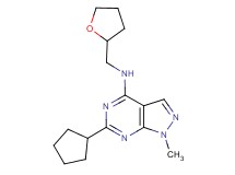 6-cyclopentyl-1-methyl-N-(tetrahydrofuran-2-ylmethyl)-1H-pyrazolo[3,4-d]pyrimidin-4-amine