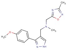 1-[3-(4-methoxyphenyl)-1H-pyrazol-4-yl]-N-methyl-N-[(3-methyl-1,2,4-oxadiazol-5-yl)methyl]methanamine