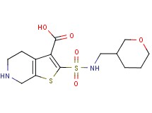 2-{[(tetrahydro-2H-pyran-3-ylmethyl)amino]sulfonyl}-4,5,6,7-tetrahydrothieno[2,3-c]pyridine-3-carboxylic acid
