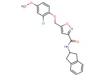 5-[(2-chloro-4-methoxyphenoxy)methyl]-N-(2,3-dihydro-1H-inden-2-yl)-3-isoxazolecarboxamide