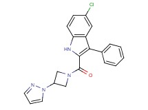 5-chloro-3-phenyl-2-{[3-(1H-pyrazol-1-yl)-1-azetidinyl]carbonyl}-1H-indole