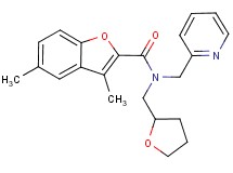 3,5-dimethyl-N-(2-pyridinylmethyl)-N-(tetrahydro-2-furanylmethyl)-1-benzofuran-2-carboxamide