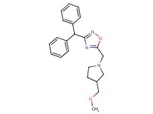 3-(diphenylmethyl)-5-{[3-(methoxymethyl)-1-pyrrolidinyl]methyl}-1,2,4-oxadiazole
