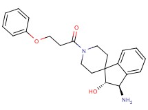 (2R*,3R*)-3-amino-1'-(3-phenoxypropanoyl)-2,3-dihydrospiro[indene-1,4'-piperidin]-2-ol