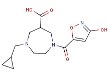 1-(cyclopropylmethyl)-4-[(3-hydroxyisoxazol-5-yl)carbonyl]-1,4-diazepane-6-carboxylic acid