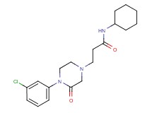 3-[4-(3-chlorophenyl)-3-oxo-1-piperazinyl]-N-cyclohexylpropanamide
